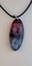 Handcrafted Black, Red, and White Oval Pendant Necklace or Keychain product 1